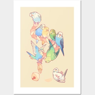 Budgie bunch orange cupcake flavored Posters and Art